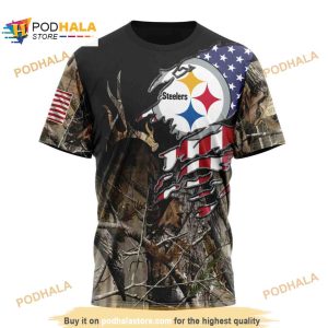 NFL Pittsburgh Steelers Special Camo Realtree Hunting Shirt 3D Hoodie 3
