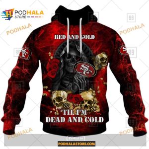 NFL San Francisco 49ers Fire Skull Shirt NFL Hoodie 3D 1