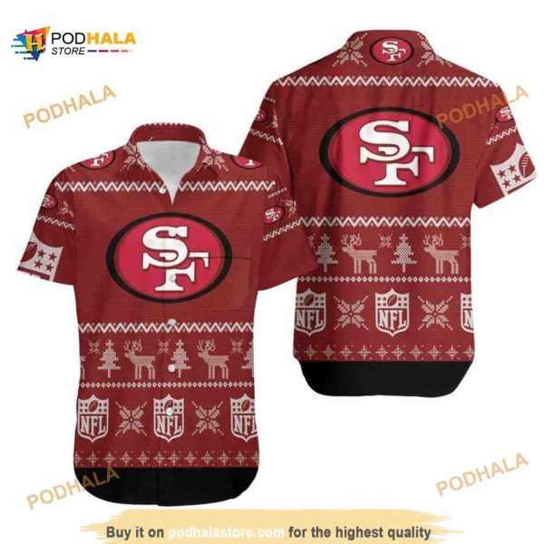 NFL San Francisco 49ers Hawaiian Shirt, Christmas Gift For Football Fans, 49Ers Clothing
