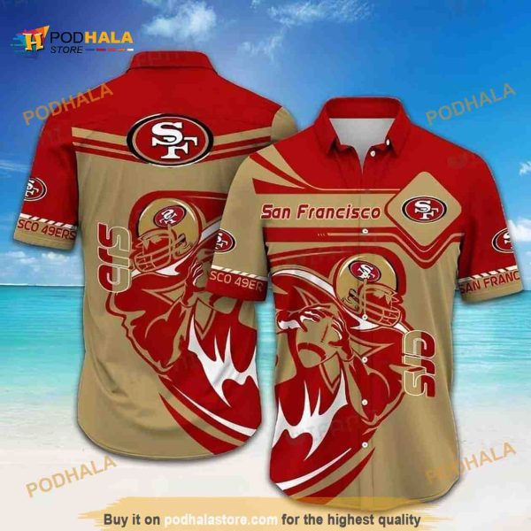 NFL San Francisco 49ers Hawaiian Shirt, Gift For Beach Trip, 49Ers Merchandise