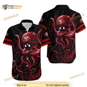 NFL San Francisco 49ers Hawaiian Shirt, Octopus Gift For Beach Lovers, 49Ers Apparel