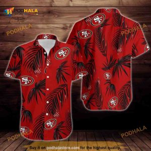 NFL San Francisco 49ers Hawaiian Shirt, Palm Leaves Pattern Summer Beach Gift, 49Ers Apparel