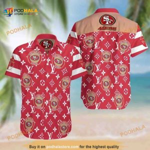 NFL San Francisco 49ers Hawaiian Shirt, Symbol Louis Vuitton, 49ers Gifts