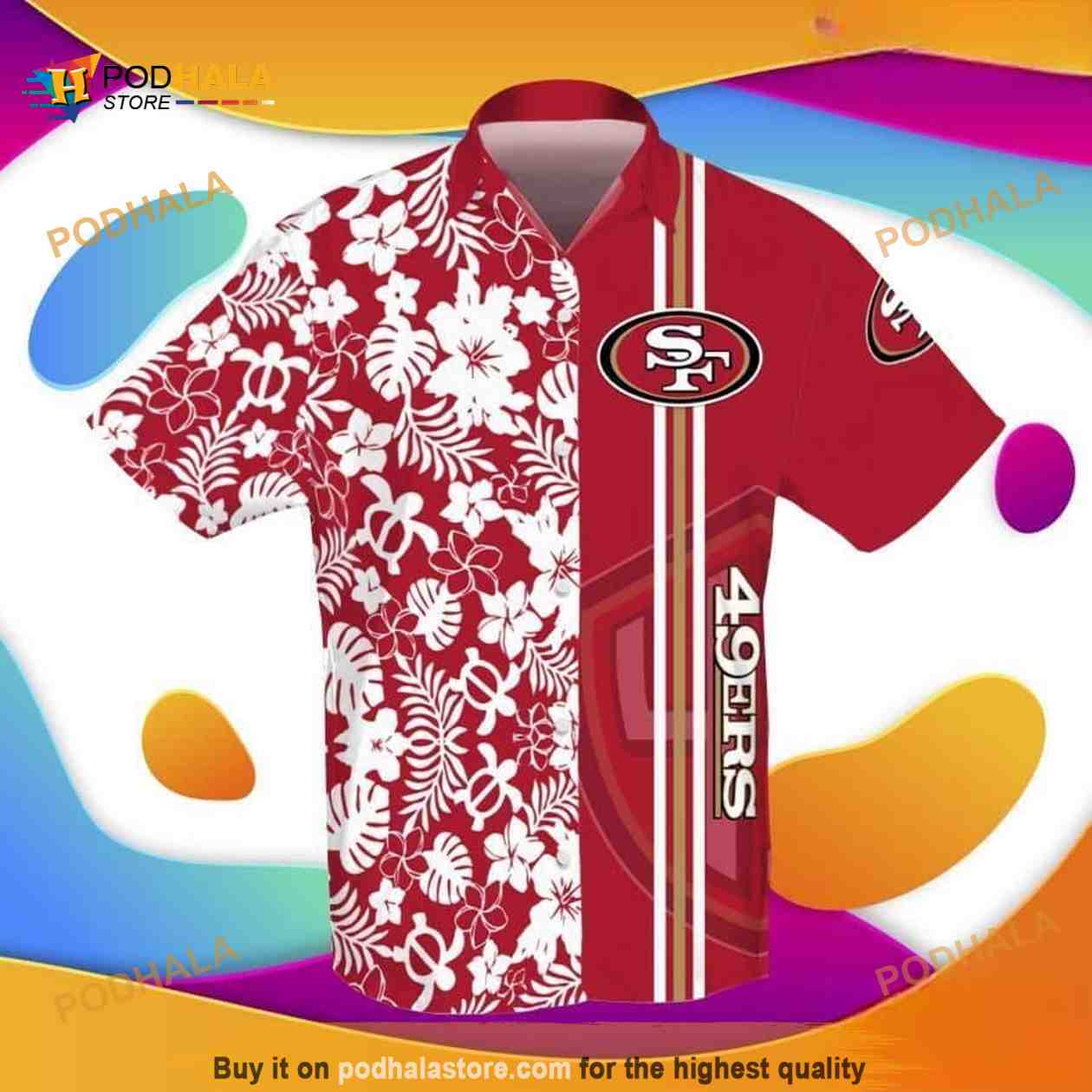 San Francisco 49ers Hawaiian Button Up Shirt