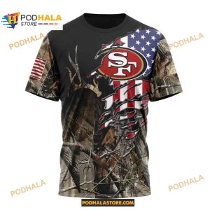 NFL San Francisco 49ers Special Camo Realtree Hunting Shirt 3D Hoodie 3