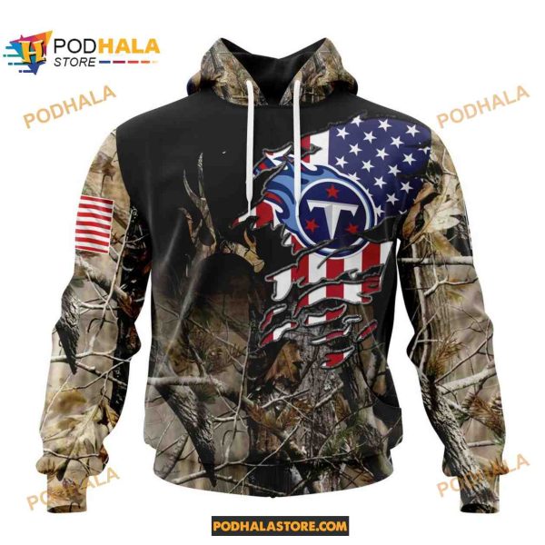 NFL Tennessee Titans Special Camo Realtree Hunting Shirt 3D Hoodie