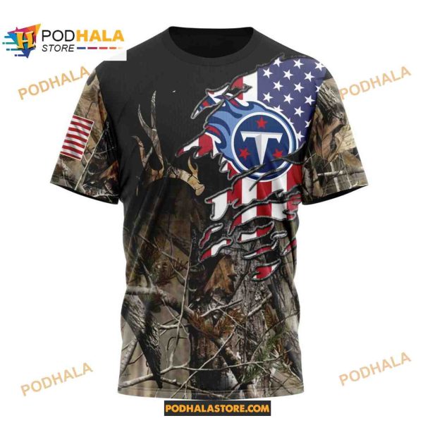 NFL Tennessee Titans Special Camo Realtree Hunting Shirt 3D Hoodie