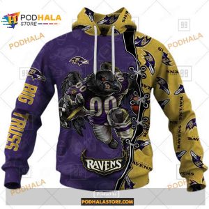 NFL Warrior Baltimore Ravens Shirt NFL Hoodie 3D 1