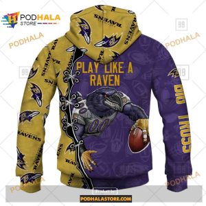 NFL Warrior Baltimore Ravens Shirt NFL Hoodie 3D 3