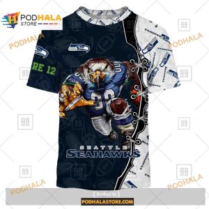 NFL Warrior Seattle Seahawks Shirt NFL Hoodie 3D 2
