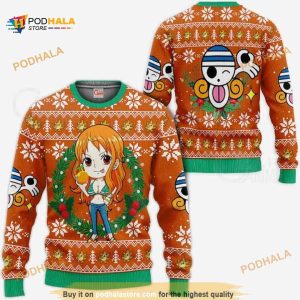 Nami Funny Ugly Christmas One Piece Anime Xmas Sweater