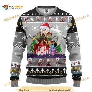 Naruto Anime Merry Xmas Santa Jiraiya Funny Ugly Christmas Sweater