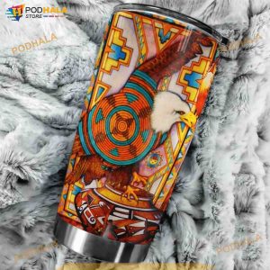 Native American Eagle Stainless Steel Cup Coffee Tumbler