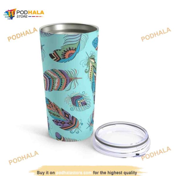 Native American Indian Feathers Serape Coffee Tumbler