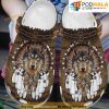 Native American Wolf 3D Funny Crocs
