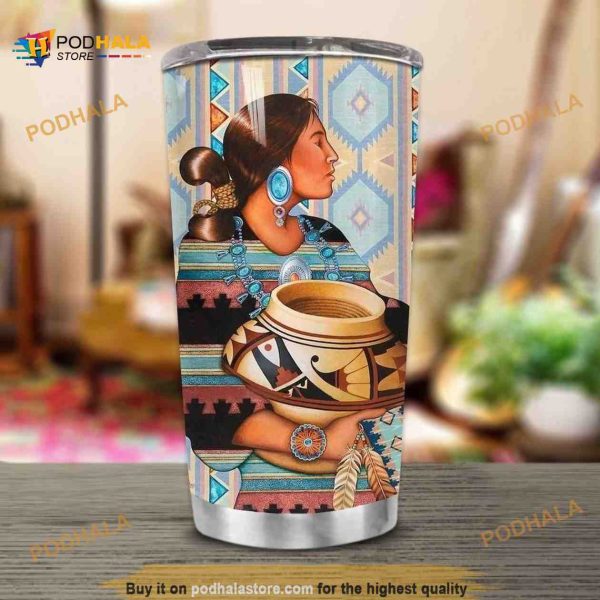 Native Girl Stainless Steel Cup Coffee Tumbler