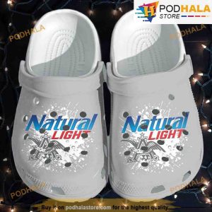 Natural Light Funny Beer Drinking 3D Funny Crocs