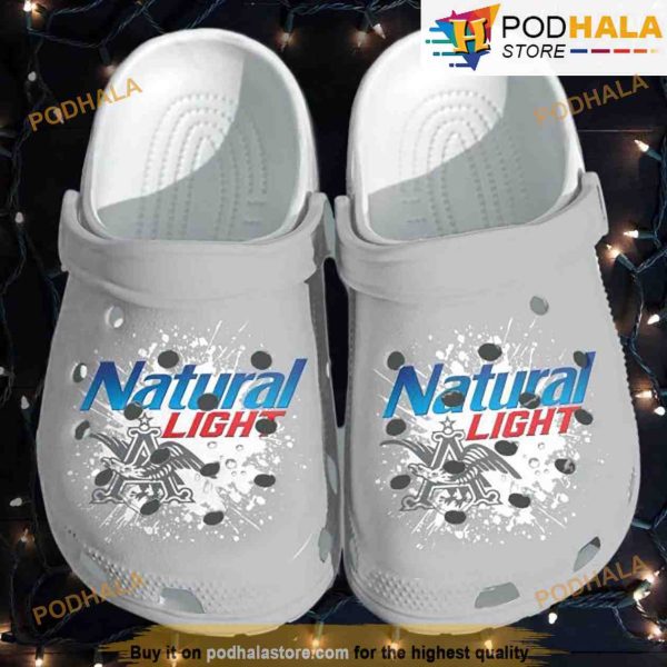 Natural Light Funny Beer Drinking 3D Funny Crocs
