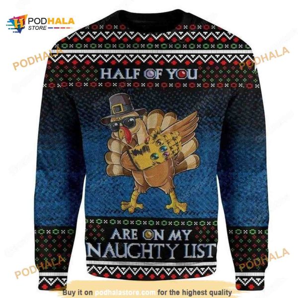 Naughty Turkey Funny Ugly Christmas Sweater