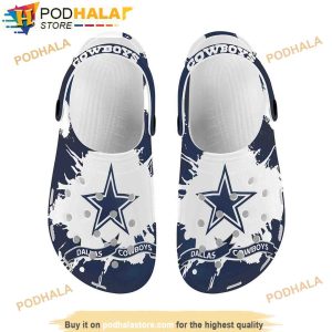 Navy Star Dallas Cowboys 3D Funny Crocs