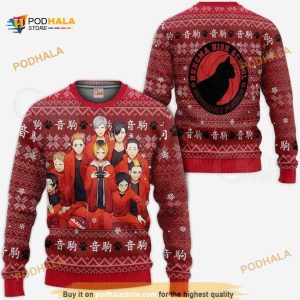 Nekoma High Haikyuu Anime Xmas Funny Ugly Christmas Sweater