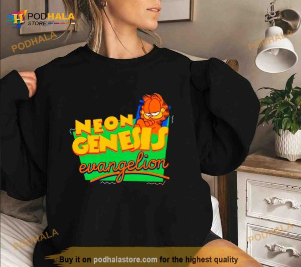 Neon Genesis Evangelion Garfield T Shirt