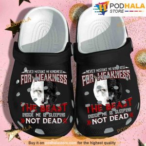 Never Mistake My Kindness For Weakness Wolf 3D Funny Crocs