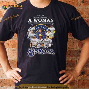 Never Underestimate A Woman Who Understands Baseball And Loves Brewers T Shirt