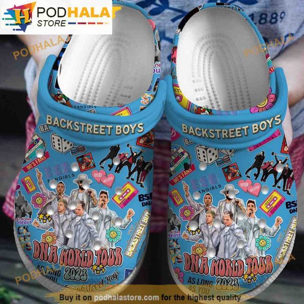 New Backstreet Boys Music Blue 3D Funny Crocs Clog Shoes