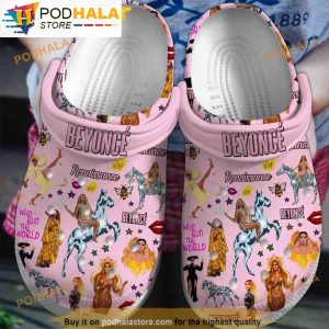 New Beyonce Music Pink 3D Funny Crocs Slippers