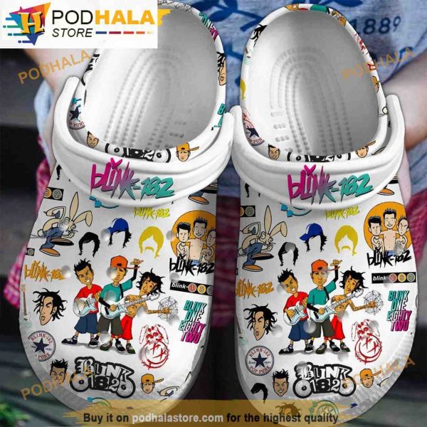 New Blink 182 Music 3D Funny Crocs Clog Shoes