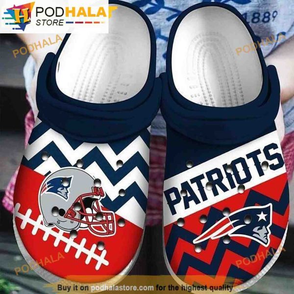 New England Patriots 3D Funny Crocs Slippers