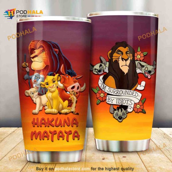 New Lion Hakuna Matata Disney Gift Travel Coffee Tumbler