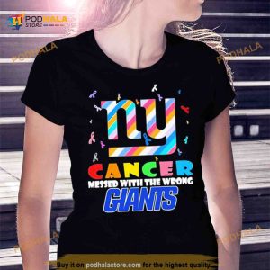 New York Giants NFL Ny Cancer Mess With The Wrong Shirt