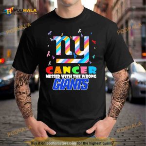New York Giants NFL Ny Cancer Mess With The Wrong Shirt 2