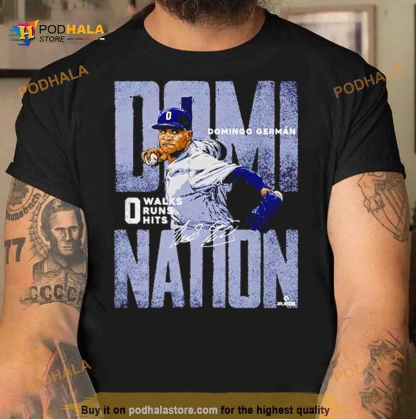 New York Yankees Domingo German Walks Runs Hits Signature Shirt