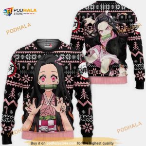 Nezuko Anime Kimetsu Xmas Funny Ugly Christmas Sweater