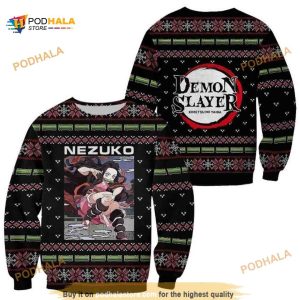 Nezuko Kamado Kimetsu Anime Clothes Funny Ugly Christmas Sweater