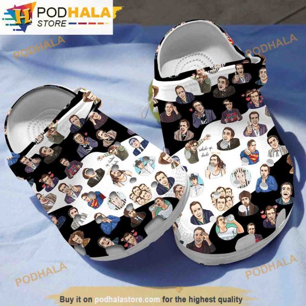 Nicolas Cage Limited Edition 3D Funny Crocs Slippers