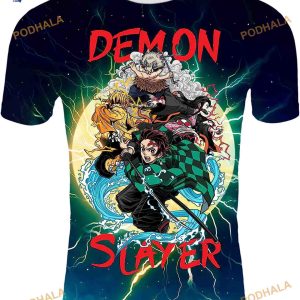 Nikuclg YouthAdults Anime 3D Shirt Pritnted Novelty Short Sleeve Unisex Cosplay Tops
