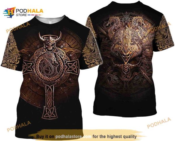 Nordic Viking Short Sleeve Round Neck Short Sleeve S-5XL, 6 Sizes to Choose from It’s The Best Gift for Friends and Relatives