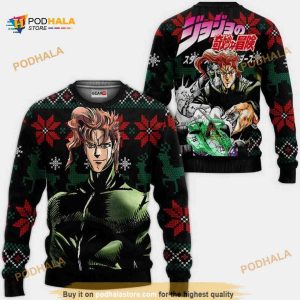 Noriaki Kakyoin Anime Jjba Xmas Funny Ugly Christmas Sweater