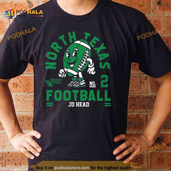 North Texas Mean JD Head 2023 NCAA Football Shirt
