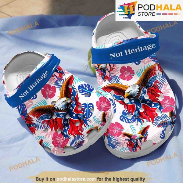 Not Heritage American Flag 3D Funny Crocs