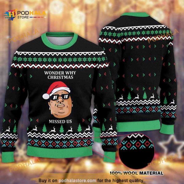 Notorious BIG Wonder Why Funny Ugly Christmas Sweater