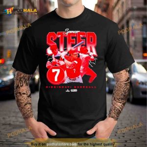 Number 7 Spencer Steer Cincinnati Baseball Players Cluich Shirt 2