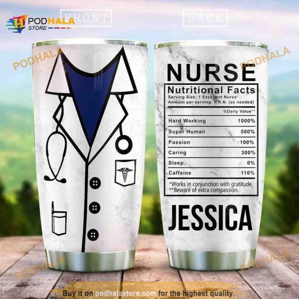 Nurse Facts Uniform Personalized Nutrition 12 Coffee Tumbler