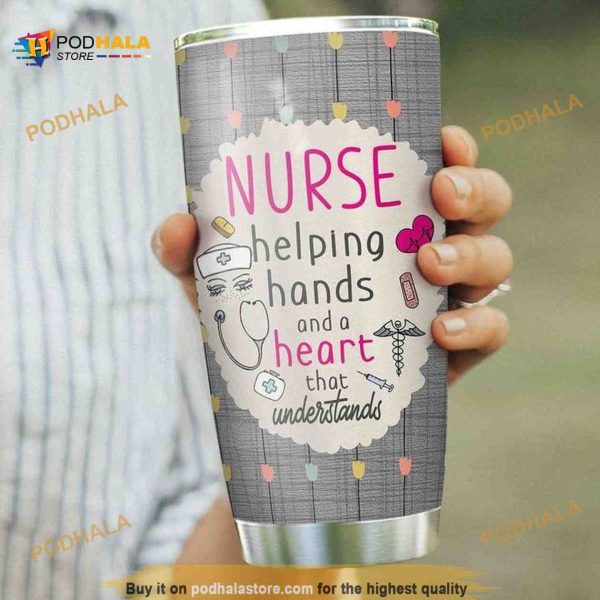 Nurse Helping Hands And A Heart Personalized Coffee Tumbler