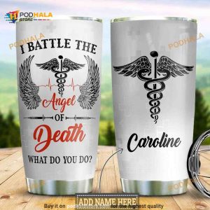 Nurse Personalized Icon Medical Angel Of Death Mandala Coffee Tumbler