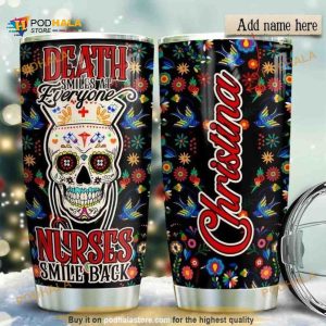 Nurse Skull Personalized Tropical Icon Medical Coffee Tumbler